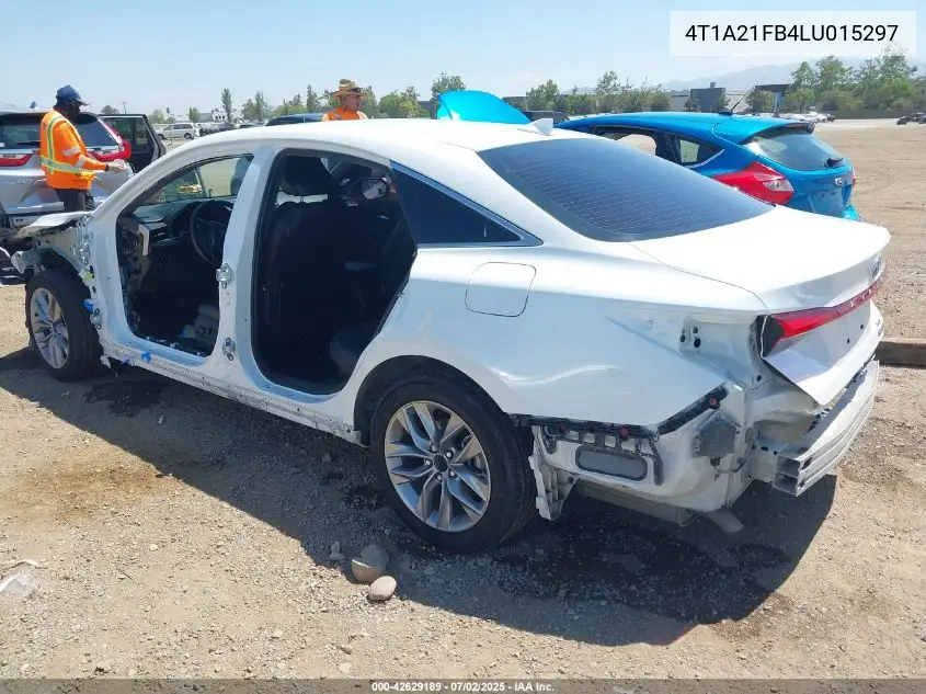 2020 Toyota Avalon Hybrid Xle VIN: 4T1A21FB4LU015297 Lot: 42629189