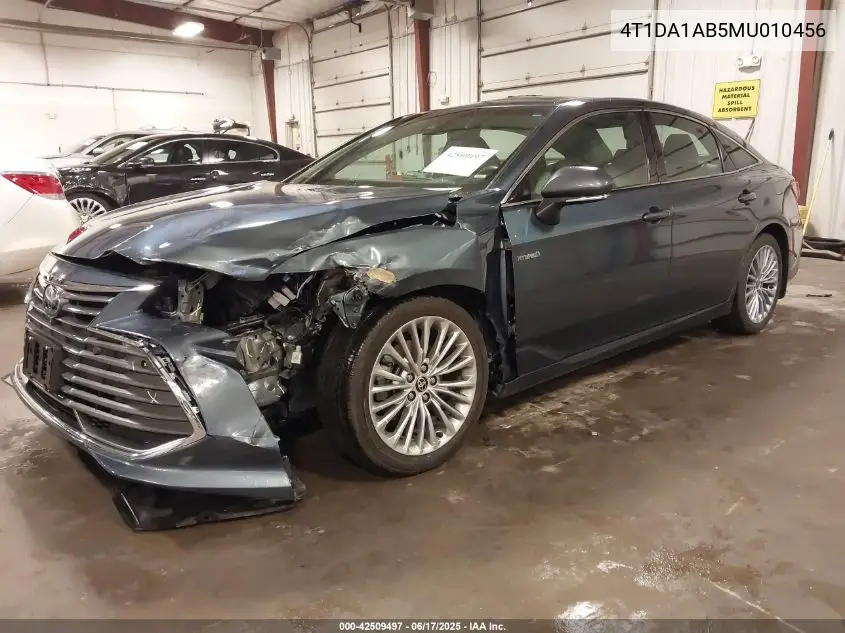 2021 Toyota Avalon Limited Hybrid VIN: 4T1DA1AB5MU010456 Lot: 42509497