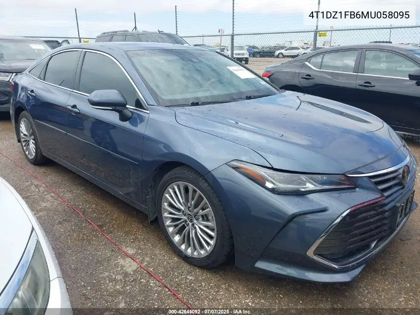 2021 Toyota Avalon Limited VIN: 4T1DZ1FB6MU058095 Lot: 42645092