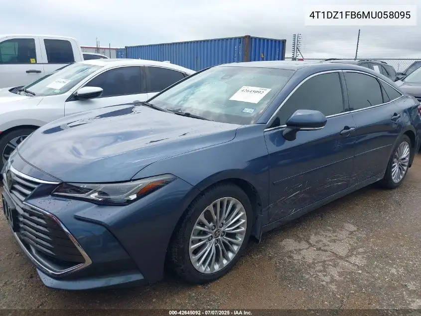 2021 Toyota Avalon Limited VIN: 4T1DZ1FB6MU058095 Lot: 42645092