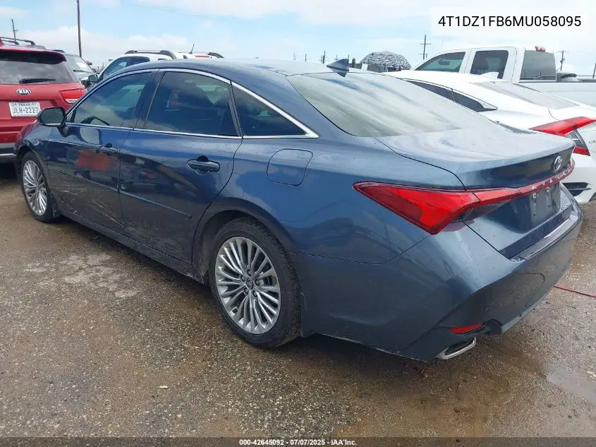 2021 Toyota Avalon Limited VIN: 4T1DZ1FB6MU058095 Lot: 42645092