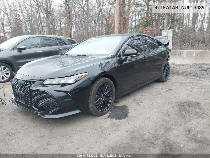 2022 Toyota Avalon Xse Nightshade Hybrid VIN: 4T1EA1AB1NU013439 Lot: 41783329