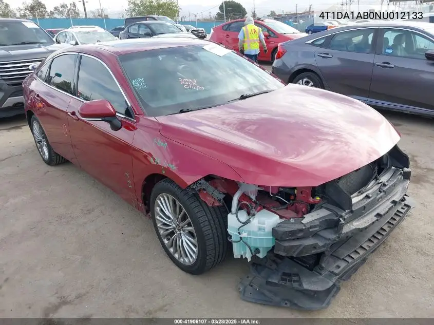 2022 Toyota Avalon Limited Hybrid VIN: 4T1DA1AB0NU012133 Lot: 41906107