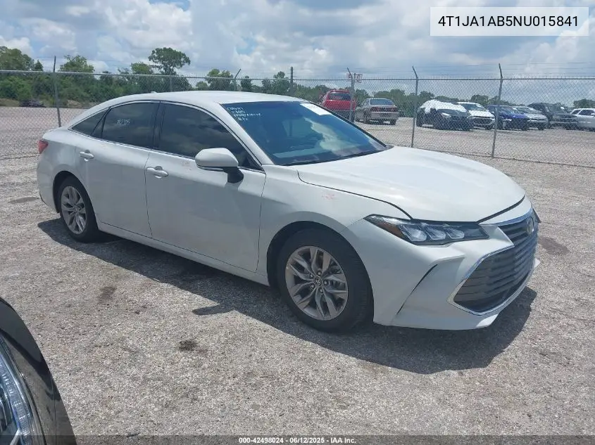 2022 Toyota Avalon Xle Hybrid VIN: 4T1JA1AB5NU015841 Lot: 42498024