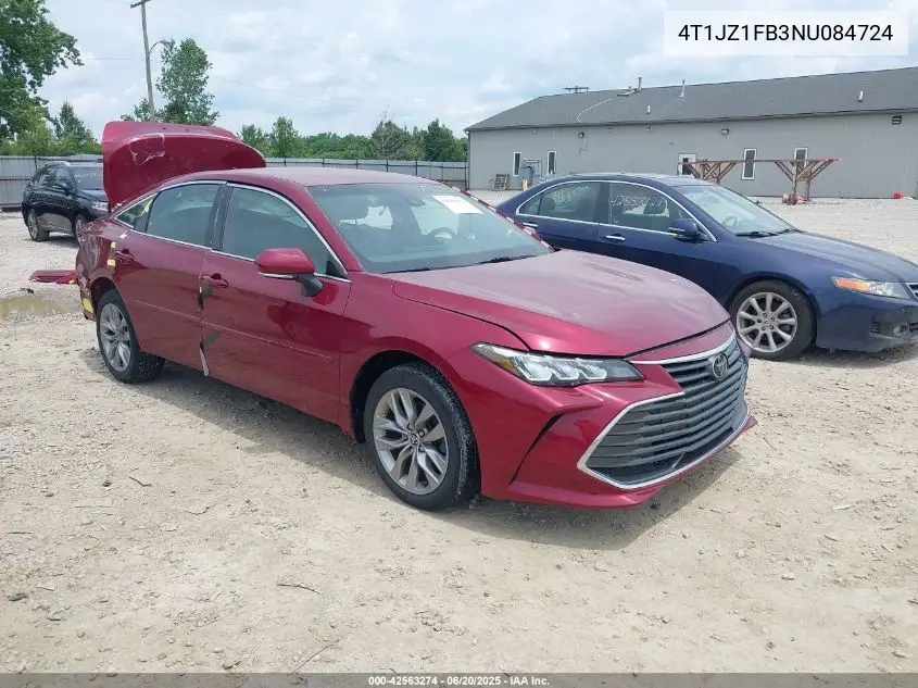 2022 Toyota Avalon Xle VIN: 4T1JZ1FB3NU084724 Lot: 42563274