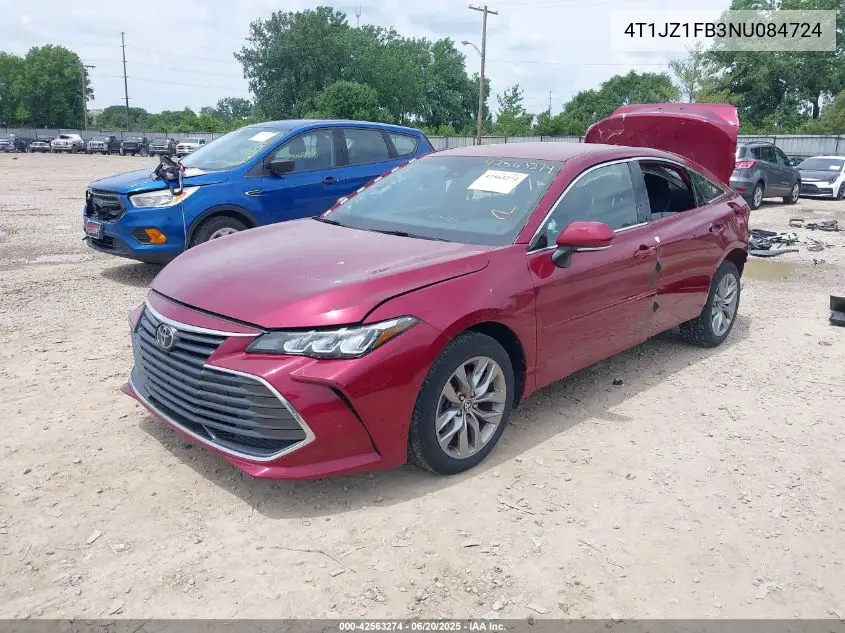 2022 Toyota Avalon Xle VIN: 4T1JZ1FB3NU084724 Lot: 42563274