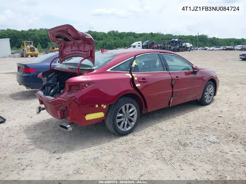 2022 Toyota Avalon Xle VIN: 4T1JZ1FB3NU084724 Lot: 42563274
