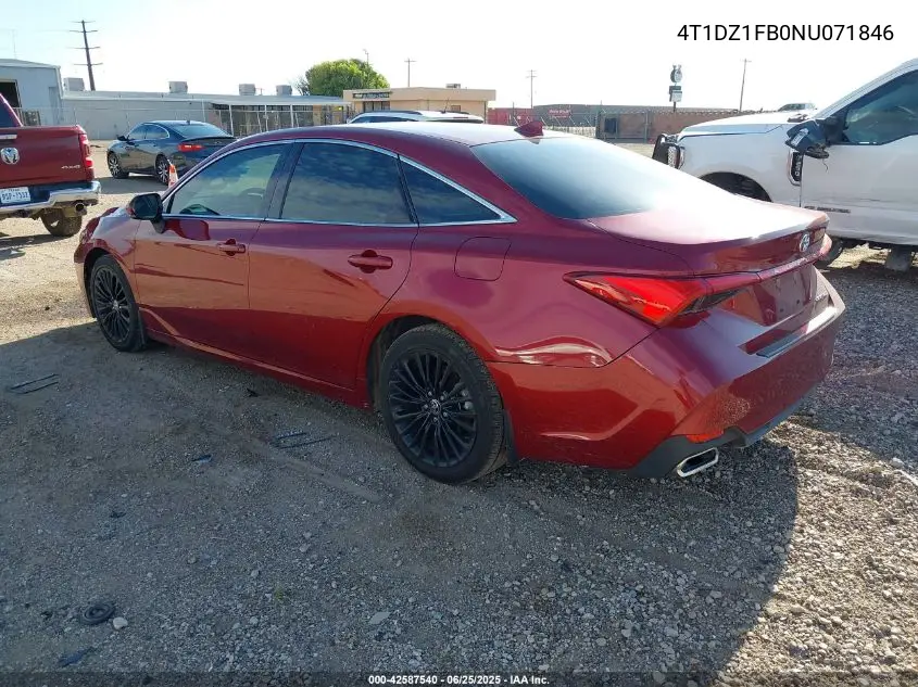 2022 Toyota Avalon Limited VIN: 4T1DZ1FB0NU071846 Lot: 42587540