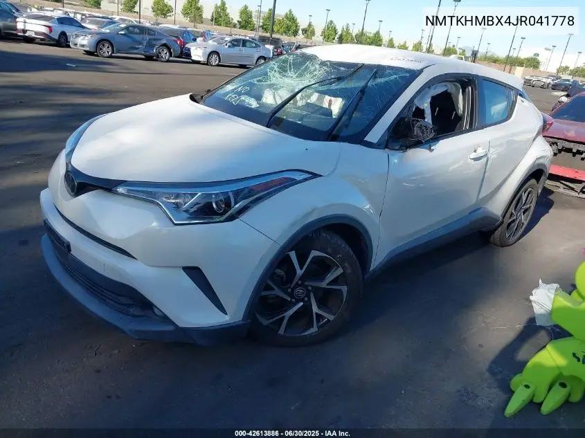 2018 Toyota C-Hr Xle/Xle Premium VIN: NMTKHMBX4JR041778 Lot: 42613886
