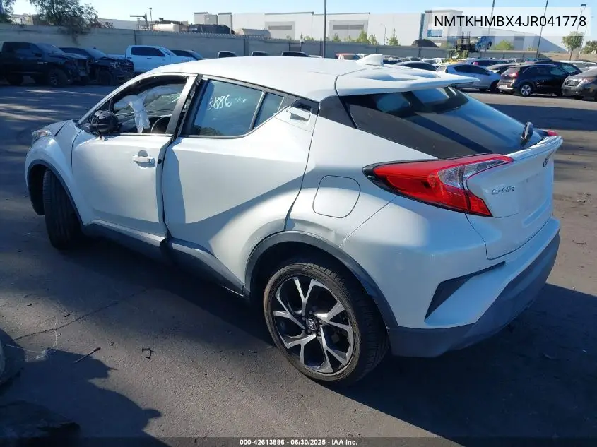 2018 Toyota C-Hr Xle/Xle Premium VIN: NMTKHMBX4JR041778 Lot: 42613886