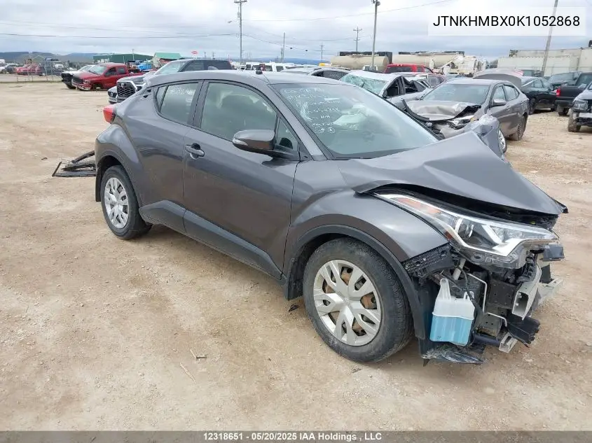 2019 Toyota C-Hr Xle/Le/Limited VIN: JTNKHMBX0K1052868 Lot: 12318651