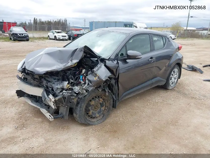 2019 Toyota C-Hr Xle/Le/Limited VIN: JTNKHMBX0K1052868 Lot: 12318651