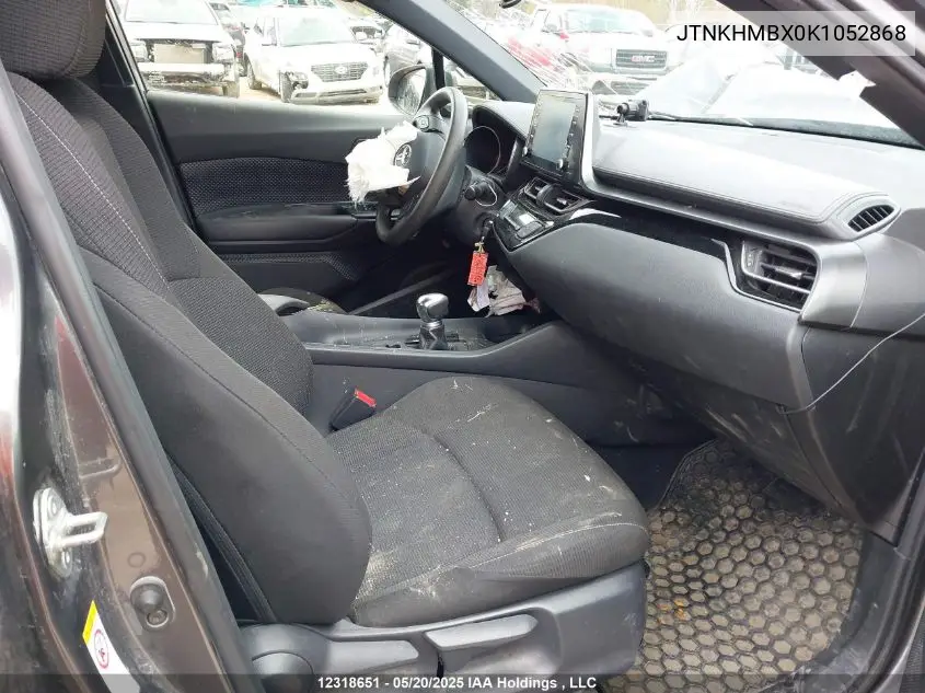 2019 Toyota C-Hr Xle/Le/Limited VIN: JTNKHMBX0K1052868 Lot: 12318651