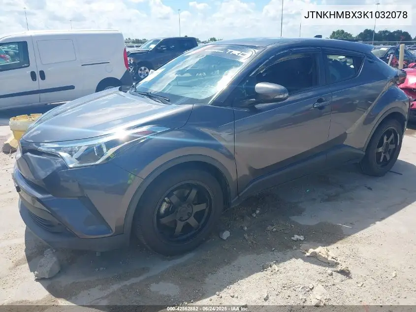 2019 Toyota C-Hr Le VIN: JTNKHMBX3K1032078 Lot: 42562882