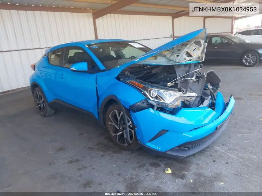 2019 Toyota C-Hr Xle VIN: JTNKHMBX0K1034953 Lot: 42618221
