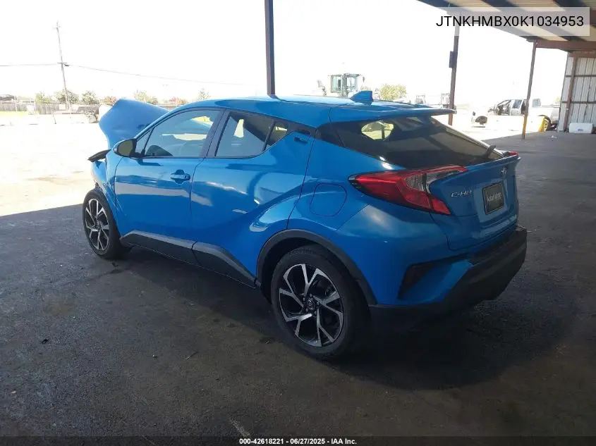 2019 Toyota C-Hr Xle VIN: JTNKHMBX0K1034953 Lot: 42618221