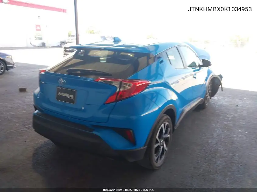 2019 Toyota C-Hr Xle VIN: JTNKHMBX0K1034953 Lot: 42618221