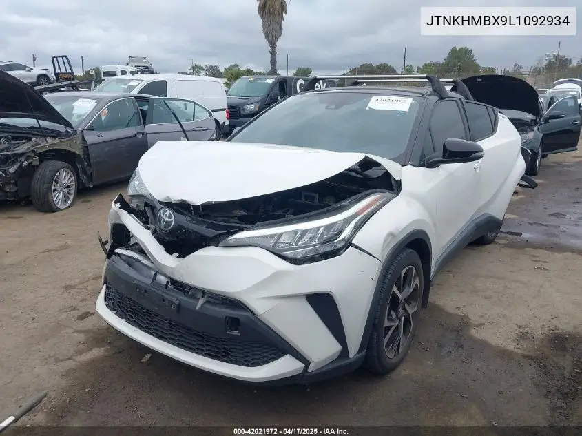 2020 Toyota C-Hr Xle VIN: JTNKHMBX9L1092934 Lot: 42021972