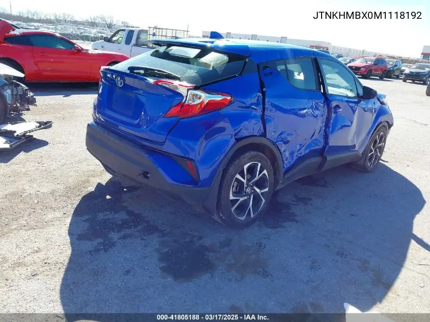2021 Toyota C-Hr Xle VIN: JTNKHMBX0M1118192 Lot: 41805188