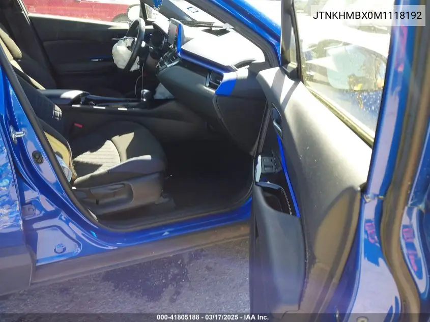 2021 Toyota C-Hr Xle VIN: JTNKHMBX0M1118192 Lot: 41805188