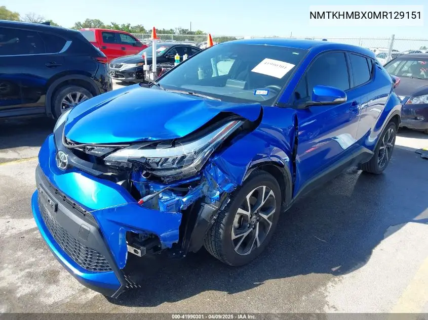 2021 Toyota C-Hr Xle VIN: NMTKHMBX0MR129151 Lot: 41990301