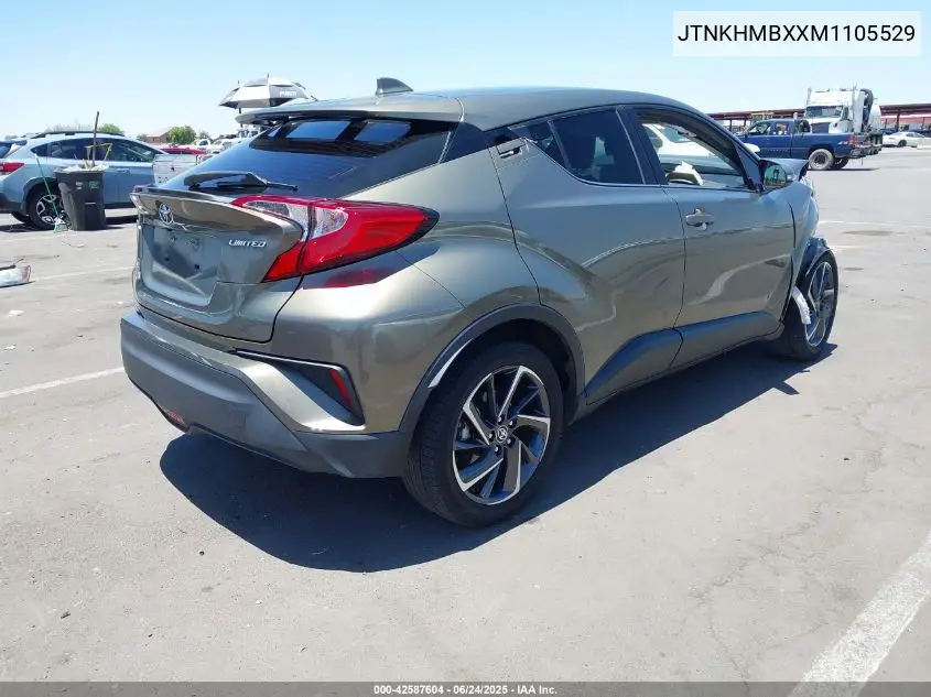 2021 Toyota C-Hr Limited VIN: JTNKHMBXXM1105529 Lot: 42587604