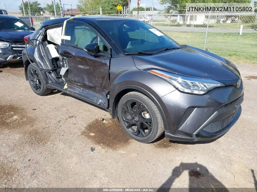 2021 Toyota C-Hr Nightshade Edition VIN: JTNKHMBX2M1105802 Lot: 42592556