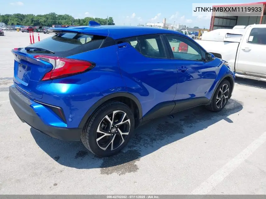 2021 Toyota C-Hr Xle VIN: JTNKHMBXXM1119933 Lot: 42702352