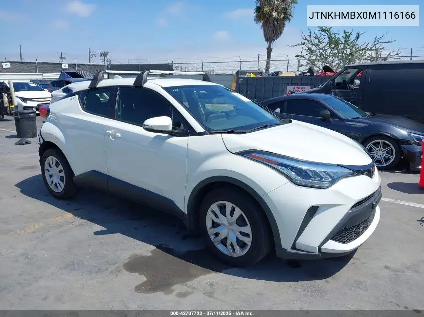 2021 Toyota C-Hr Le VIN: JTNKHMBX0M1116166 Lot: 42707723