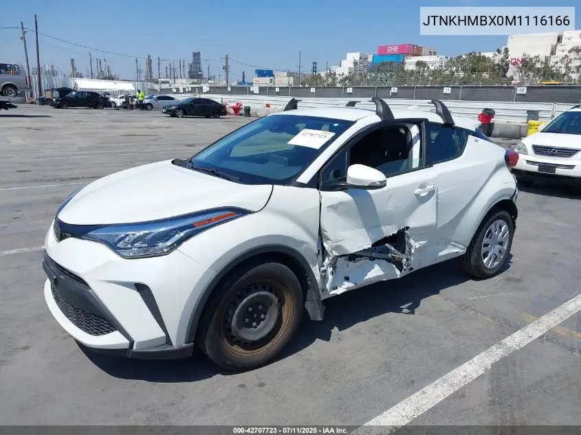 2021 Toyota C-Hr Le VIN: JTNKHMBX0M1116166 Lot: 42707723