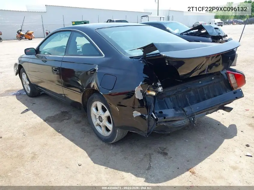 1999 Toyota Camry Solara Se V6/Sle VIN: 2T1CF22P9XC096132 Lot: 42340473