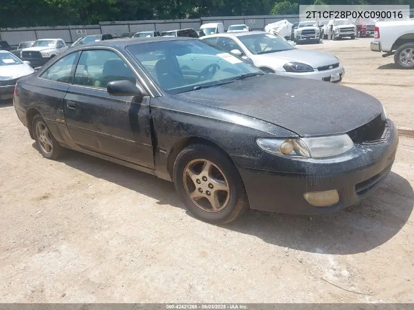 1999 Toyota Camry Solara Se V6 VIN: 2T1CF28P0XC090016 Lot: 42421266