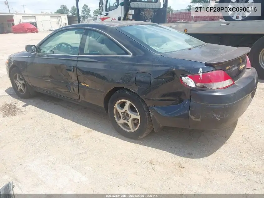 1999 Toyota Camry Solara Se V6 VIN: 2T1CF28P0XC090016 Lot: 42421266