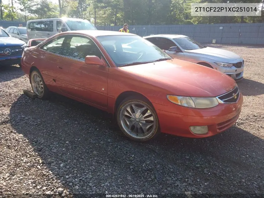 1999 Toyota Camry Solara Se V6 VIN: 2T1CF22P1XC251014 Lot: 42531932