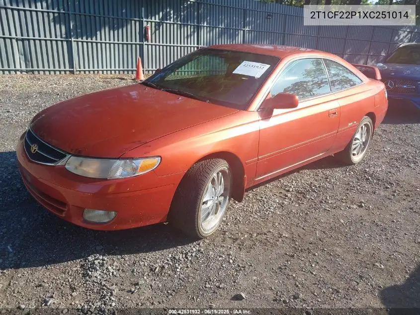 1999 Toyota Camry Solara Se V6 VIN: 2T1CF22P1XC251014 Lot: 42531932