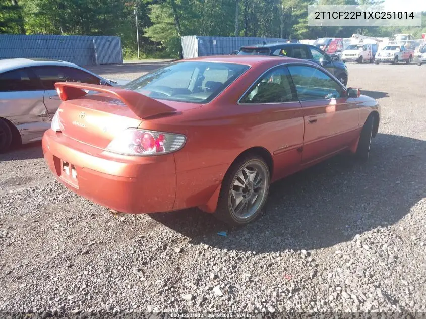 1999 Toyota Camry Solara Se V6 VIN: 2T1CF22P1XC251014 Lot: 42531932