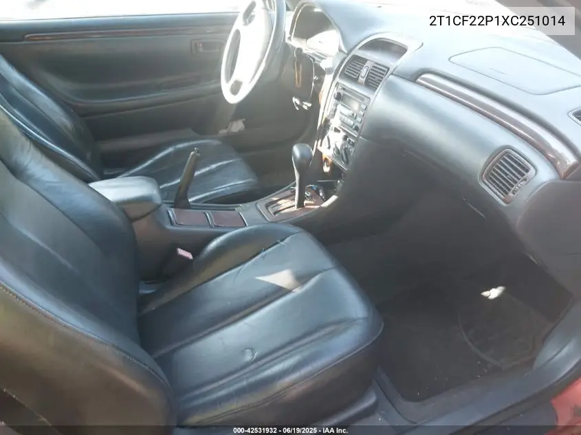 1999 Toyota Camry Solara Se V6 VIN: 2T1CF22P1XC251014 Lot: 42531932