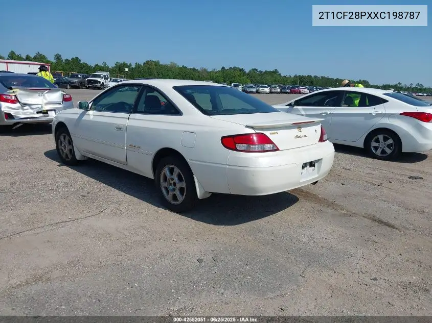 1999 Toyota Camry Solara Sle VIN: 2T1CF28PXXC198787 Lot: 42552051