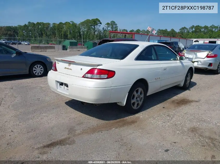 1999 Toyota Camry Solara Sle VIN: 2T1CF28PXXC198787 Lot: 42552051