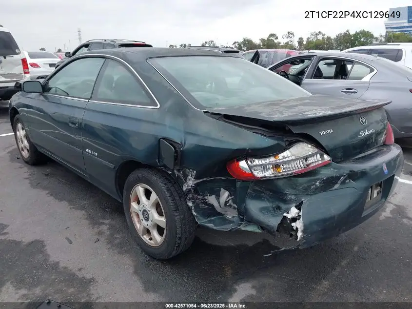 1999 Toyota Camry Solara Se V6 VIN: 2T1CF22P4XC129649 Lot: 42571054