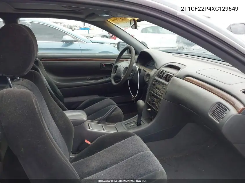 1999 Toyota Camry Solara Se V6 VIN: 2T1CF22P4XC129649 Lot: 42571054