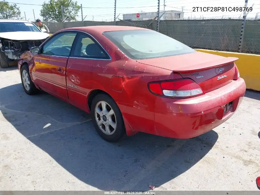 2001 Toyota Camry Solara Sle V6 VIN: 2T1CF28P81C498769 Lot: 42371723