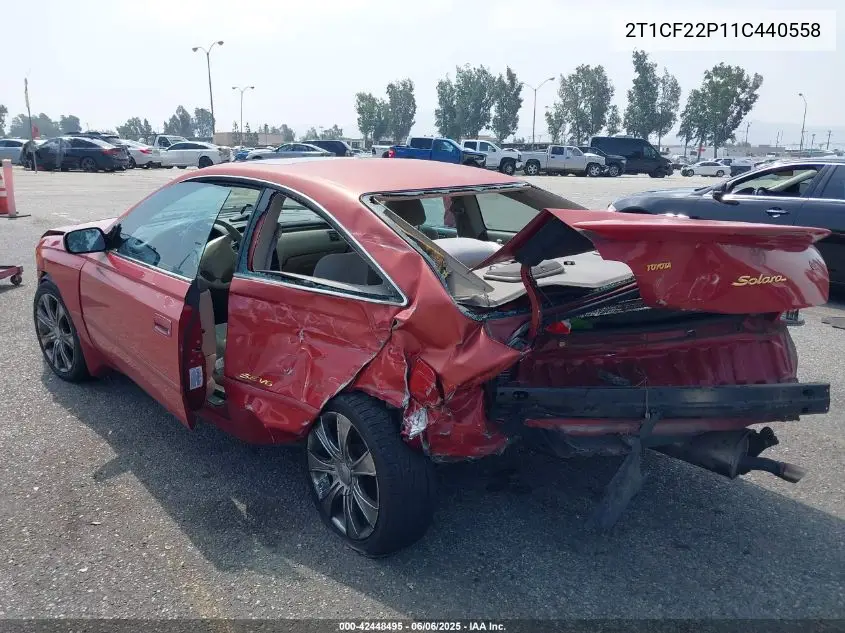 2001 Toyota Camry Solara Se V6 VIN: 2T1CF22P11C440558 Lot: 42448495