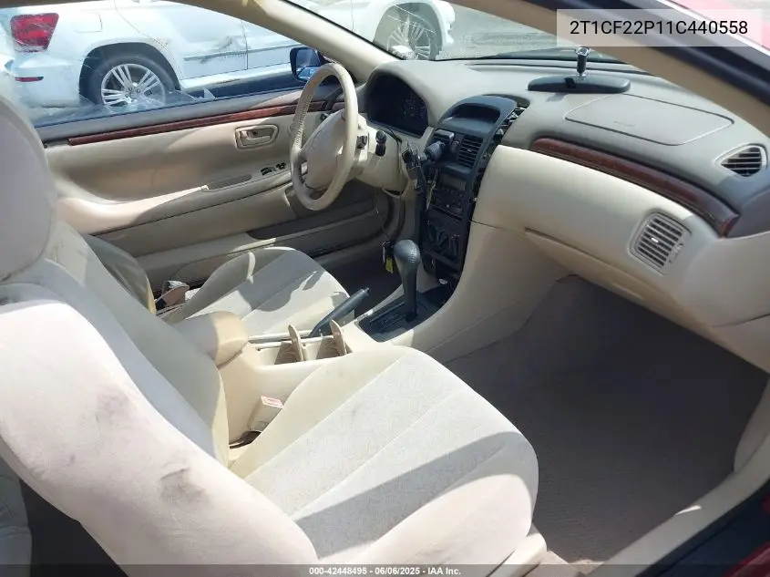 2001 Toyota Camry Solara Se V6 VIN: 2T1CF22P11C440558 Lot: 42448495