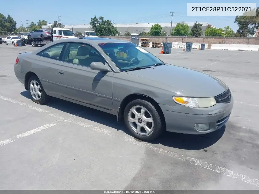 2001 Toyota Camry Solara Sle V6 VIN: 2T1CF28P11C522071 Lot: 42494618