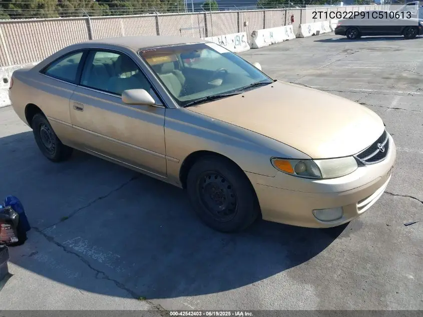 2001 Toyota Camry Solara Se VIN: 2T1CG22P91C510613 Lot: 42542403