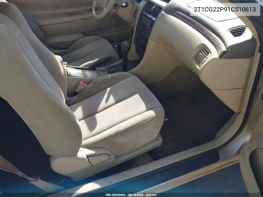 2001 Toyota Camry Solara Se VIN: 2T1CG22P91C510613 Lot: 42542403