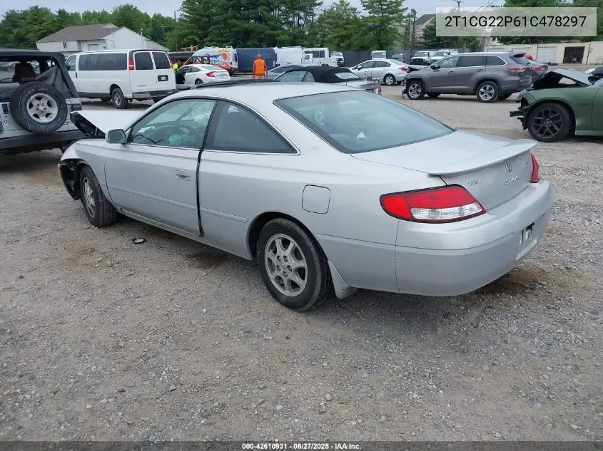 2001 Toyota Camry Solara Se VIN: 2T1CG22P61C478297 Lot: 42610931