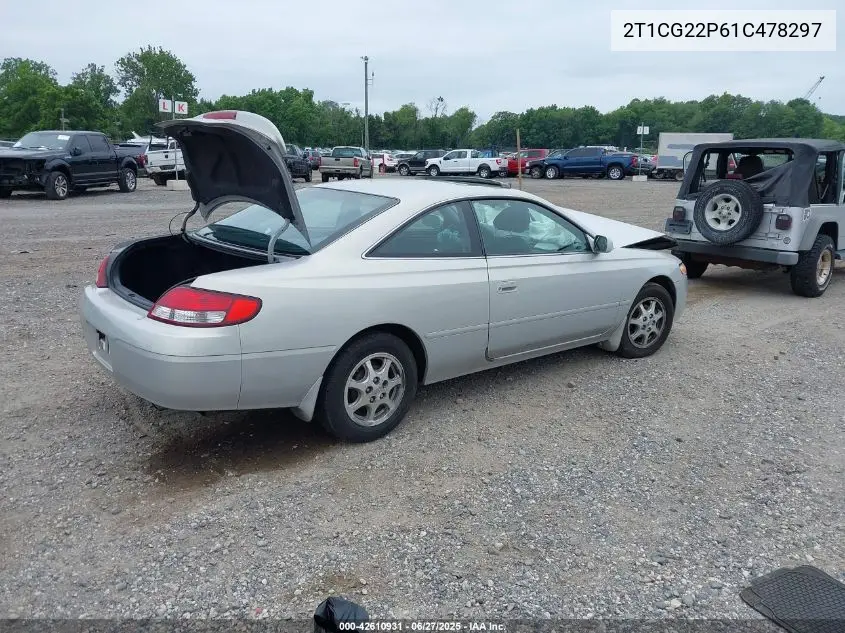 2001 Toyota Camry Solara Se VIN: 2T1CG22P61C478297 Lot: 42610931