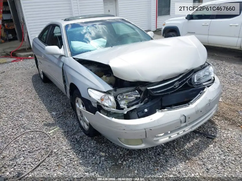 2001 Toyota Camry Solara Sle V6 VIN: 2T1CF22P61C467660 Lot: 42618590